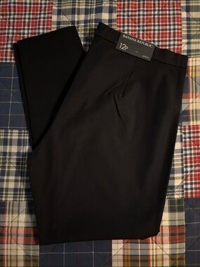 Banana Republic Black Straight-Leg Dress Pants